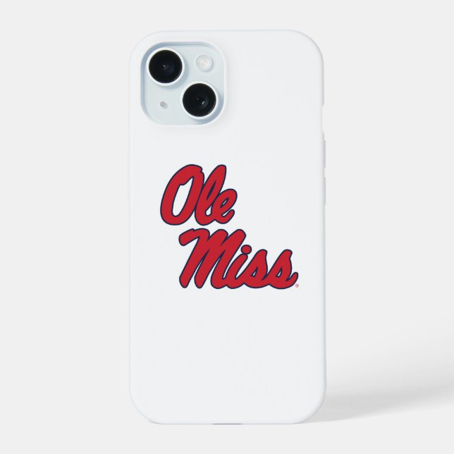 University of Mississippi | Ole Miss Script iPhone 15 Case (Back)
