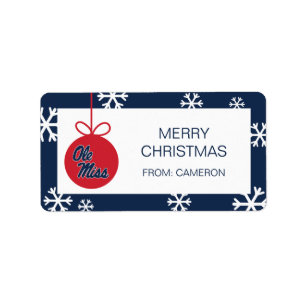 University of Mississippi   Ole Miss Script Label