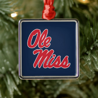 University of Mississippi | Ole Miss Script Metal Tree Decoration