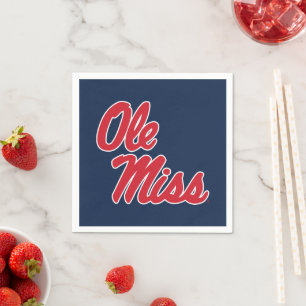 University of Mississippi   Ole Miss Script Napkin