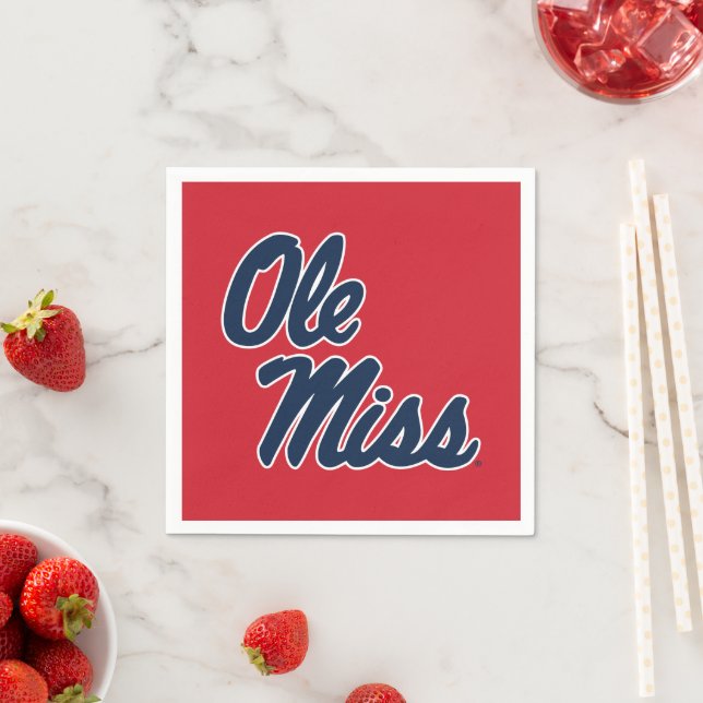 University of Mississippi | Ole Miss Script Napkin (Insitu)