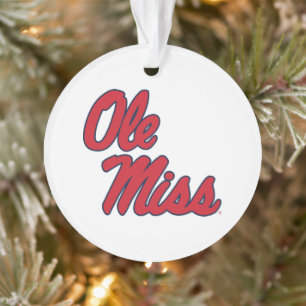University of Mississippi   Ole Miss Script Ornament