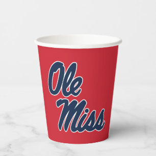 University of Mississippi   Ole Miss Script Paper Cups