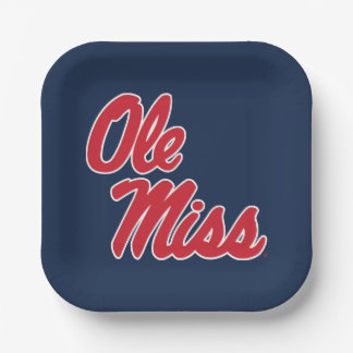 University of Mississippi | Ole Miss Script Paper Plate