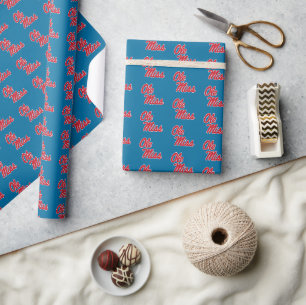 University of Mississippi Ole Miss Script Wrapping Paper