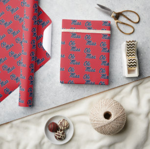 University of Mississippi   Ole Miss Script Wrapping Paper