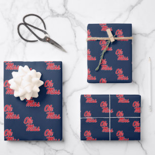 University of Mississippi Ole Miss Script Wrapping Paper Sheet