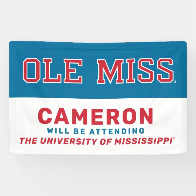 University of Mississippi | Ole Miss Wordmark Banner (Horizontal)