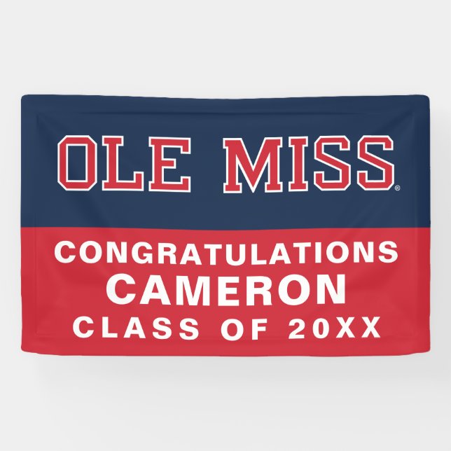 University of Mississippi | Ole Miss Wordmark Banner (Horizontal)
