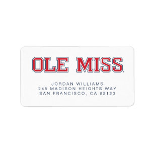 University of Mississippi   Ole Miss Wordmark Label