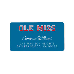University of Mississippi Ole Miss Wordmark Label