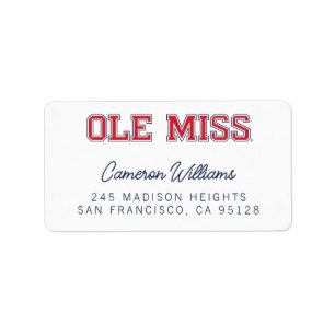 University of Mississippi   Ole Miss Wordmark Label