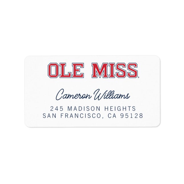 University of Mississippi | Ole Miss Wordmark Label (Front)