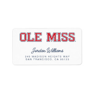 University of Mississippi   Ole Miss Wordmark Label