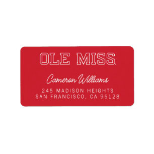 University of Mississippi   Ole Miss Wordmark Label