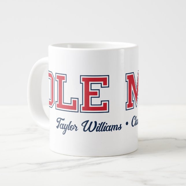 University of Mississippi | Ole Miss Wordmark Large Coffee Mug (Front Left)