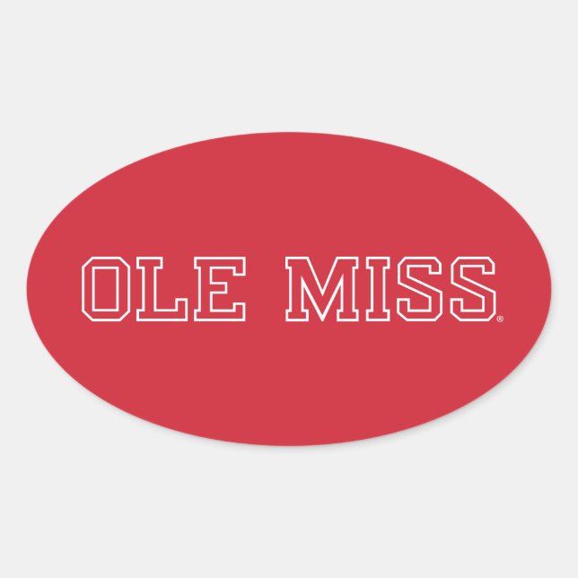 University of Mississippi | Ole Miss Wordmark Oval Sticker (Front)