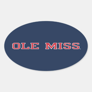 University of Mississippi   Ole Miss Wordmark Oval Sticker