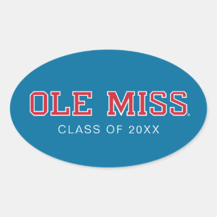 University of Mississippi   Ole Miss Wordmark Oval Sticker