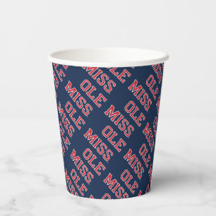 University of Mississippi Ole Miss Wordmark Paper Cups