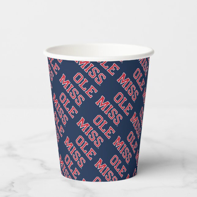 University of Mississippi | Ole Miss Wordmark Paper Cups (Back)