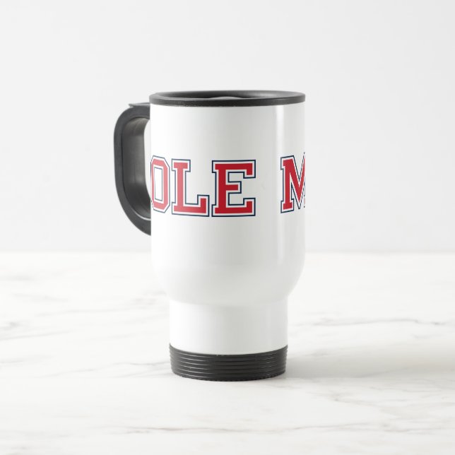 University of Mississippi | Ole Miss Wordmark Travel Mug (Front Left)