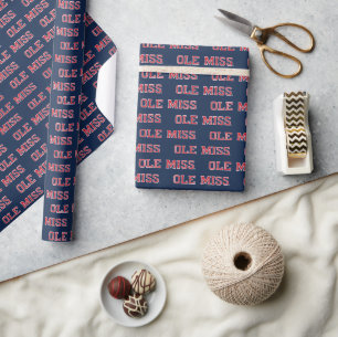 University of Mississippi   Ole Miss Wordmark Wrapping Paper