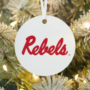 University of Mississippi Rebels Script Metal Tree Decoration