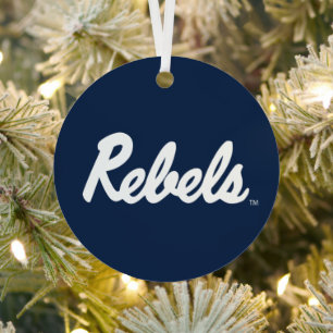University of Mississippi Rebels Script Metal Tree Decoration