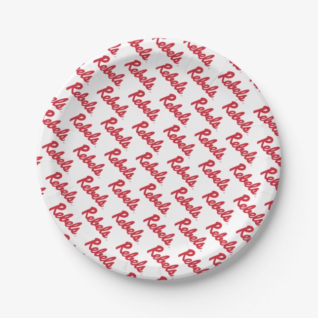 University of Mississippi | Rebels Script Paper Plate (Front)