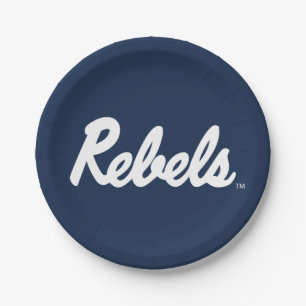 University of Mississippi Rebels Script Paper Plate