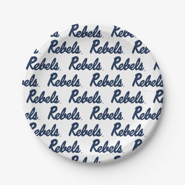 University of Mississippi | Rebels Script Paper Plate (Front)