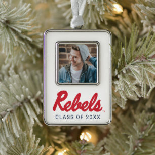 University of Mississippi Rebels Script Silver Plated Framed Ornament