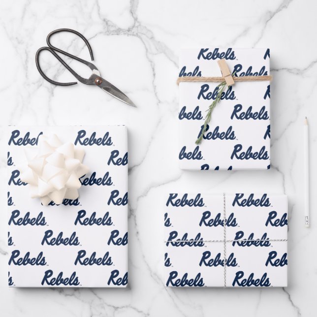 University of Mississippi | Rebels Script Wrapping Paper Sheet (Front)