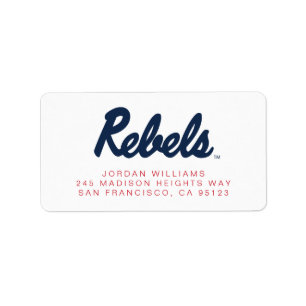 University of Mississippi Rebels Wordmark Label