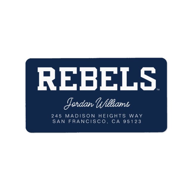 University of Mississippi | Rebels Wordmark Label (Front)