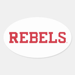 University of Mississippi   Rebels Wordmark Oval Sticker