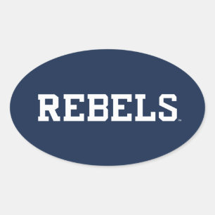 University of Mississippi   Rebels Wordmark Oval Sticker