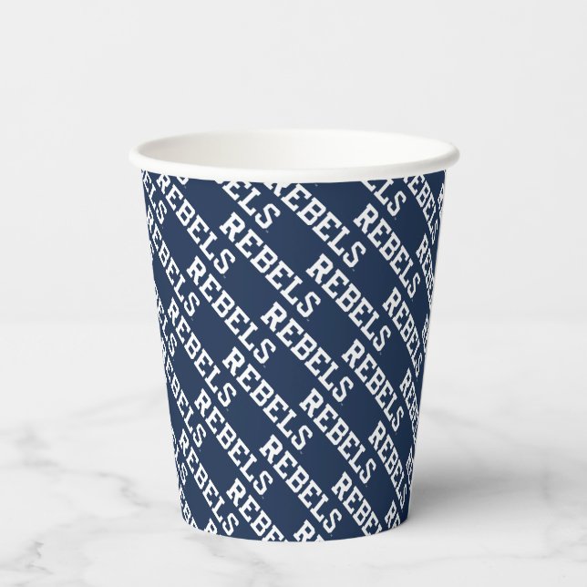 University of Mississippi | Rebels Wordmark Paper Cups (Back)