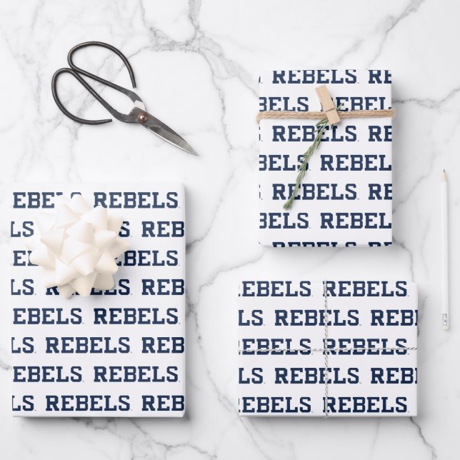 University of Mississippi | Rebels Wordmark Wrapping Paper Sheet (Front)