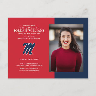 University of Mississippi   Script M Announcement Postcard
