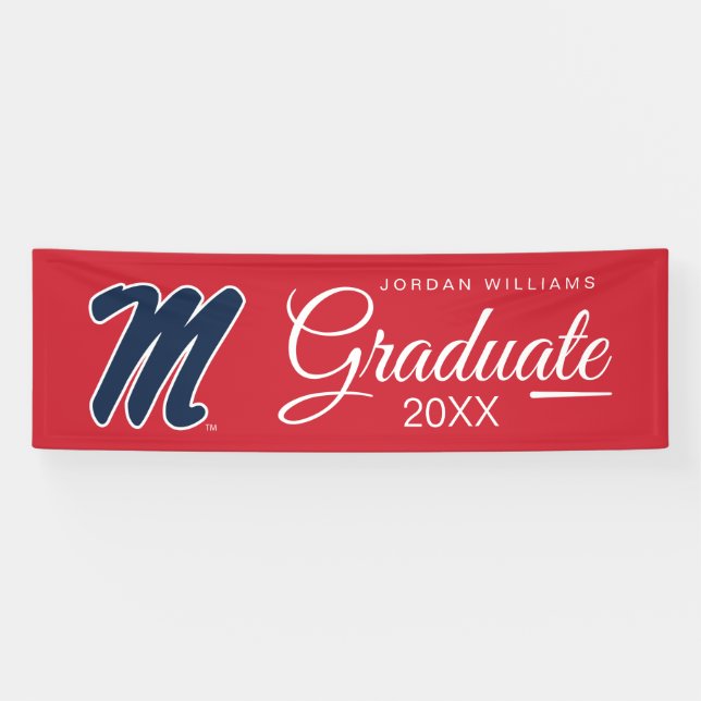 University of Mississippi | Script M Banner (Horizontal)