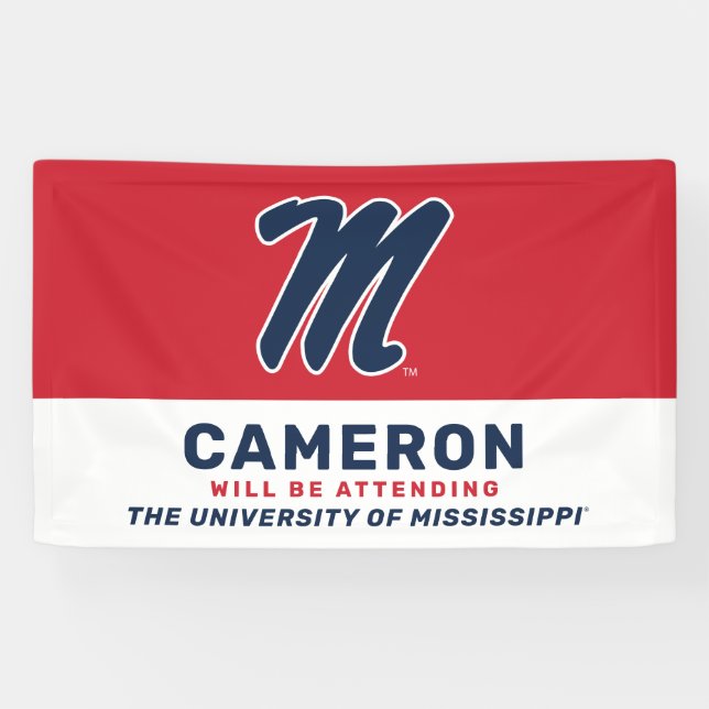 University of Mississippi | Script M Banner (Horizontal)