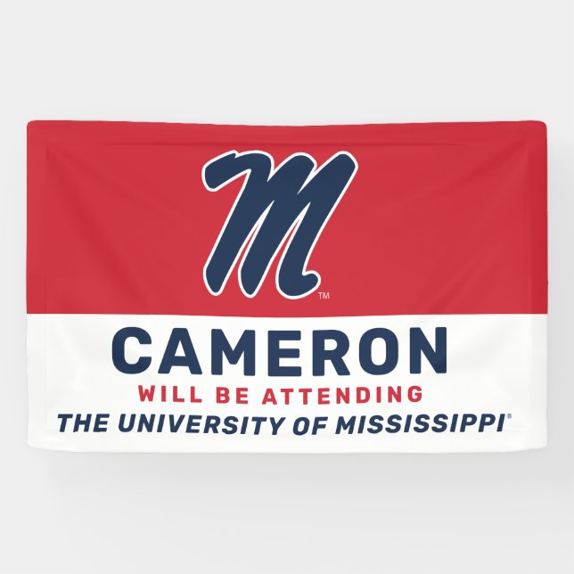 University of Mississippi | Script M Banner (Horizontal)