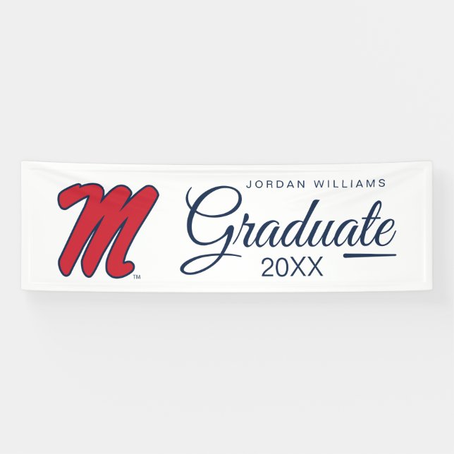 University of Mississippi | Script M Banner (Horizontal)