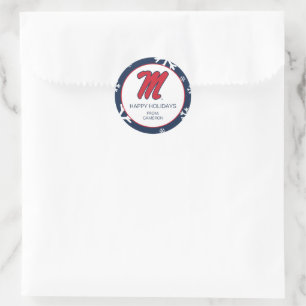 University of Mississippi   Script M Classic Round Sticker