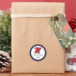 University of Mississippi   Script M Classic Round Sticker