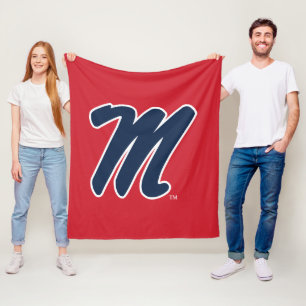 University of Mississippi Script M Fleece Blanket