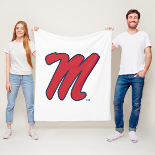 University of Mississippi Script M Fleece Blanket