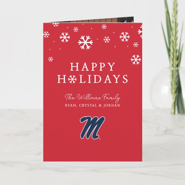 University of Mississippi | Script M Holiday Card (Front)